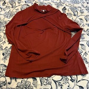 Reitmans Rust Long Sleeve Top